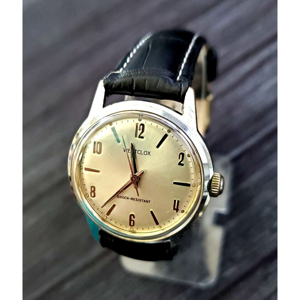 Rare Westclox Mechanical D-407 Incabloc Mens Watch 17J Serviced Runs Great‎
